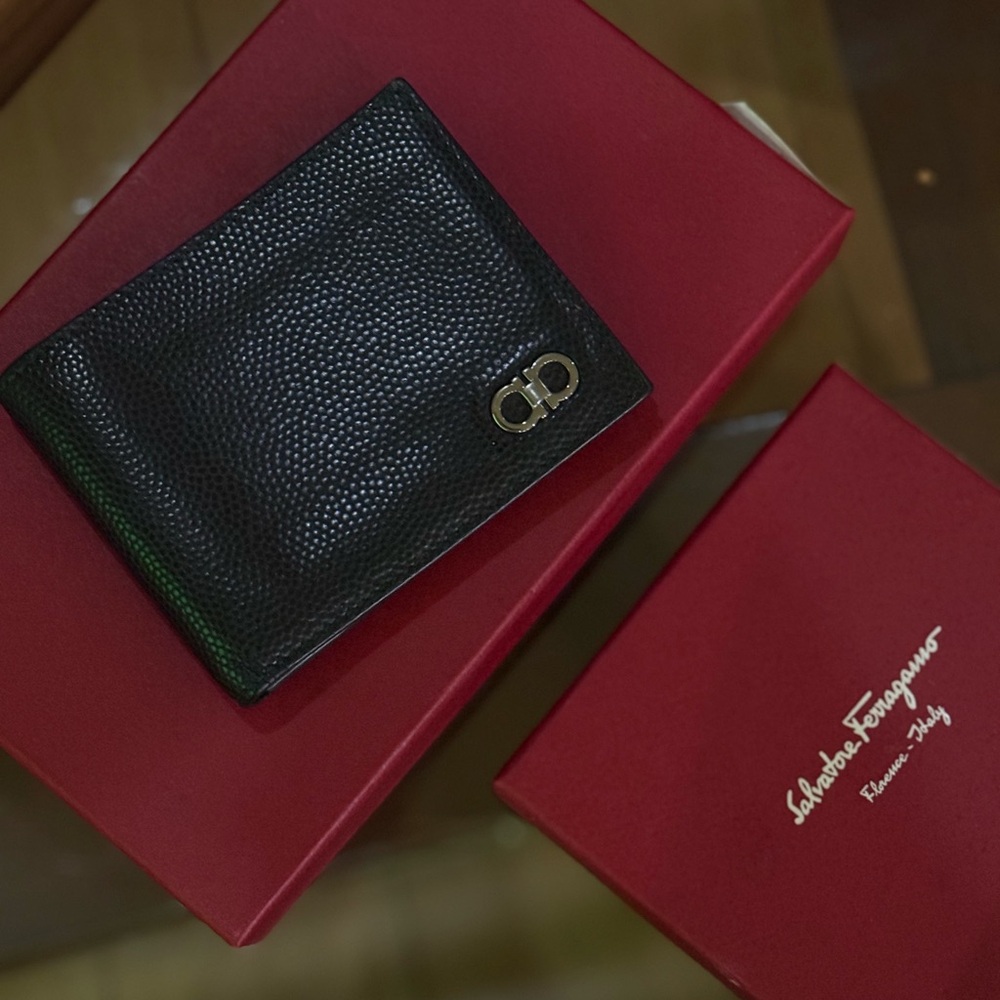 Salvatore Ferragamo Black Key Card Holder